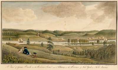 Veduta di Greenbush sul Fiume Hudson vicino ad Albany, nella Provincia di New York da Thomas Davies